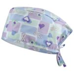 Ιατρικό Καπέλο ADRIANA - Ιατρικά Καπέλα με Σχέδια - Πετσετέ - Purple Hearts
